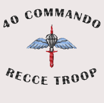 40 Commando Recce Troop Embroidered T-Shirt Light