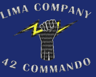 Lima Coy, 42 Commando Embroidered T-Shirt Dark