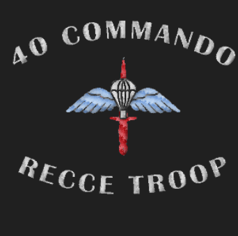 40 Commando Recce Troop Embroidered T-Shirt Dark