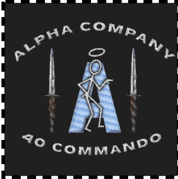 Alpha Company 40 Commando T-Shirt Embroidered Chest