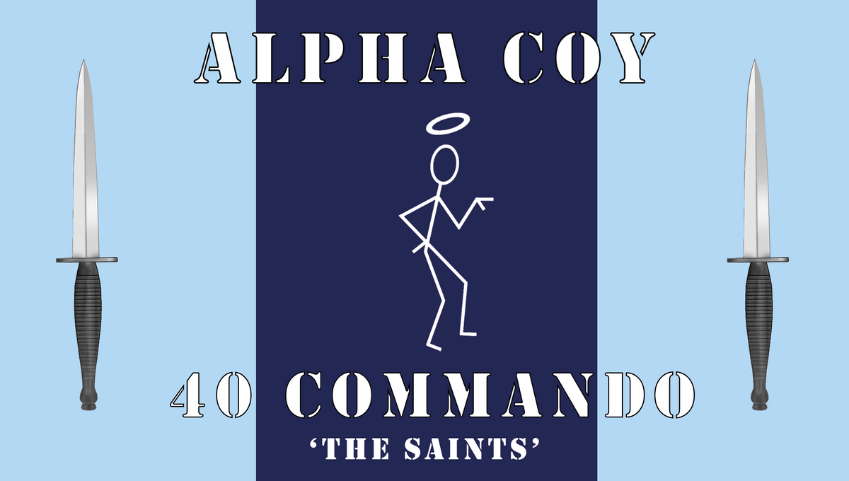 Alpha Company 40 Commando Flag