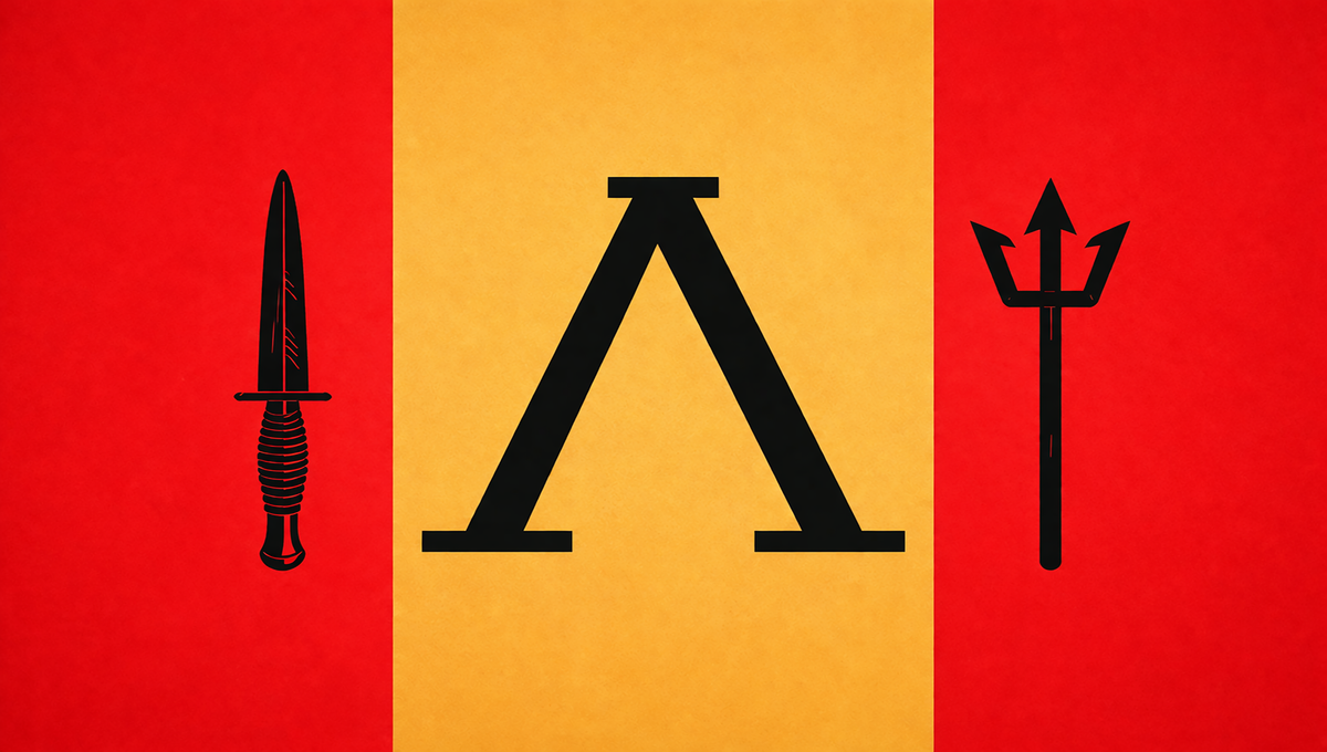 Anzio Troop P Squadron 43 Commando Flag Red/Yellow