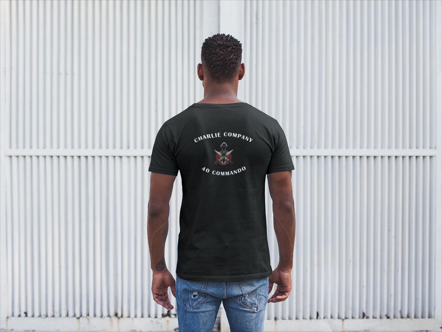 Charlie Coy, 40 Commando Large Back Print T-Shirt