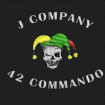 J Company 42 Commando Embroidered T-Shirt Dark