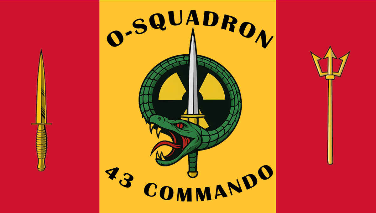 O Squadron 43 Commando Flag