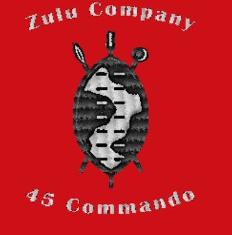 Zulu Company 45 Commando Embroidered Hoodie Dark