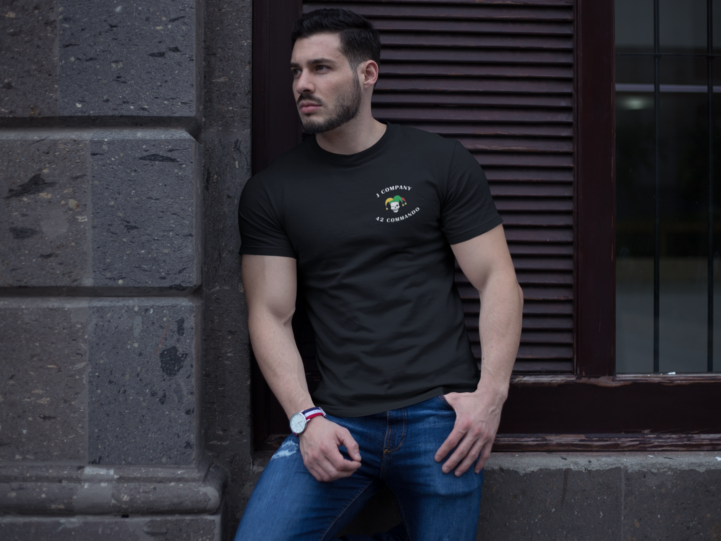 J Company 42 Commando Embroidered T-Shirt