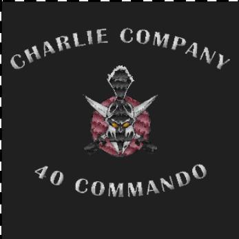 Charlie Company 40 Commando Embroidered T-Shirt