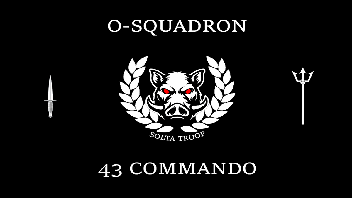 Solta Tp O-Squadron 43 Commando Flag Black