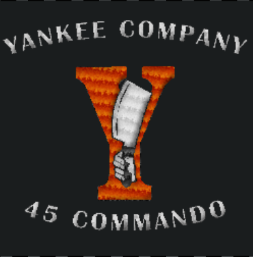 Yankee Company 45 Commando Embroidered Hoodie Dark